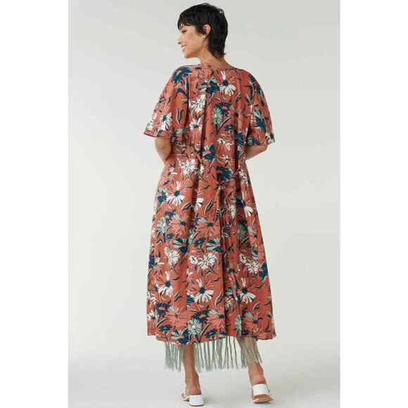 Vetta The Convertible Wrap Tie Dress Retro Floral Print Size Large New NWT - Picture 2 of 6